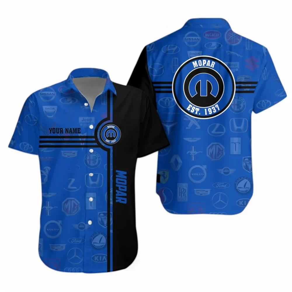 Powertrain Upgrades Hawaiian Shirt Exclusive Logo, Drift-Ready Button Shirt CAR174 - Image 2