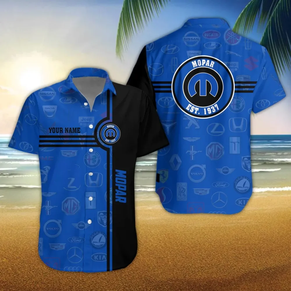 Powertrain Upgrades Hawaiian Shirt Exclusive Logo, Drift-Ready Button Shirt CAR174 - Image 3