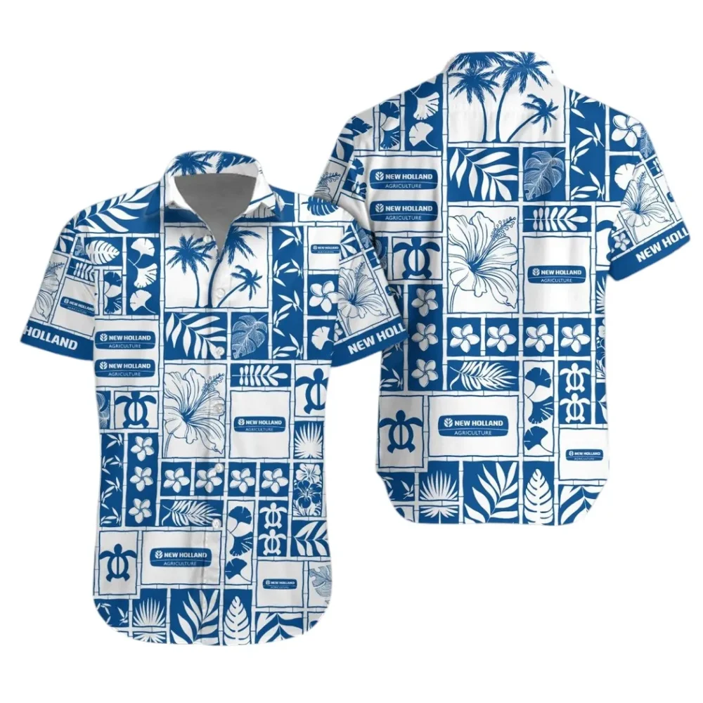 Ranch Tractor Hawaiian Shirt Exclusive Logo, Auto Fan Button Shirt CAR350 - Image 2