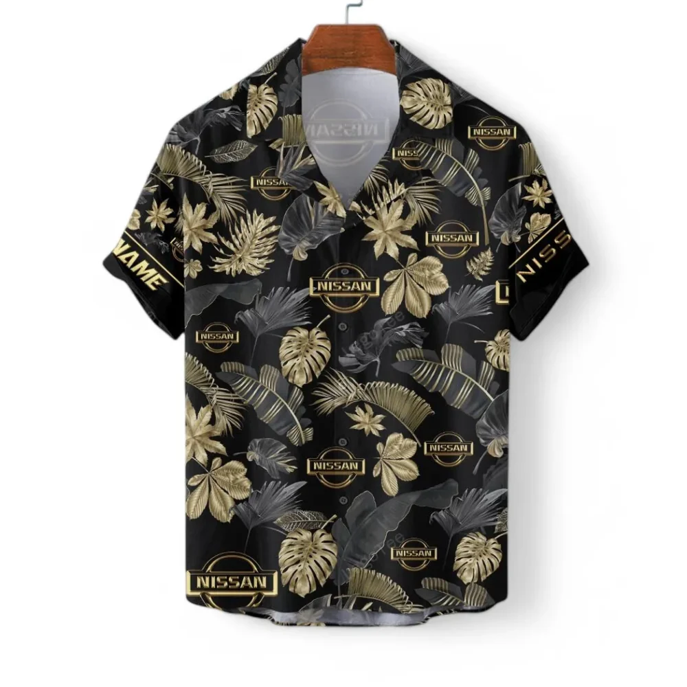 Mid-Size Sedan Hawaiian Shirt Exclusive Logo, Bold Driver Button Shirt CAR139 - Image 3