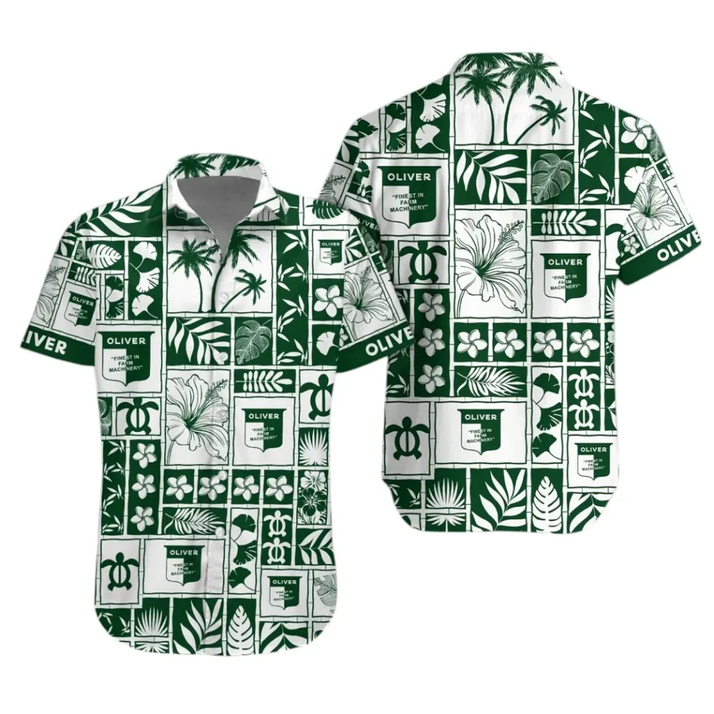 Vintage Tractor Hawaiian Shirt Exclusive Logo, Street Racer Button Shirt CAR350 - Image 2