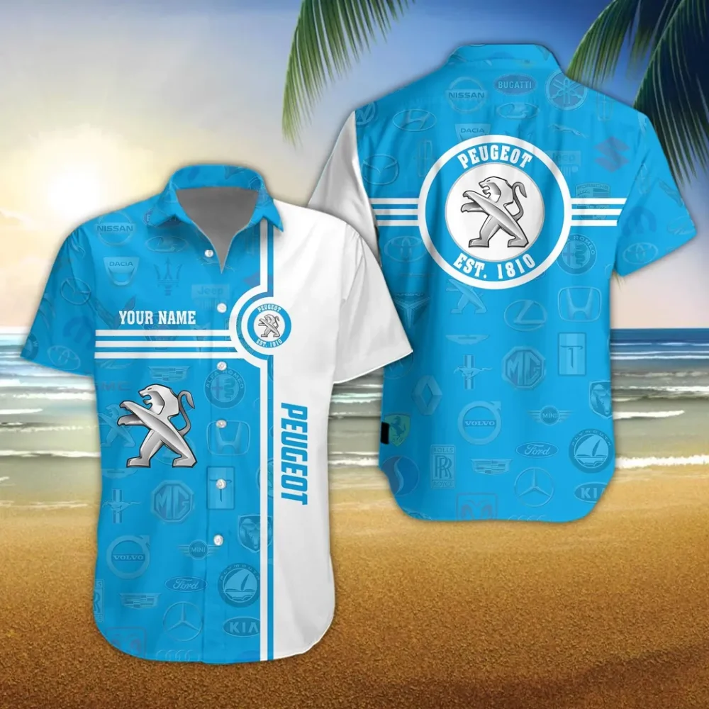 Practical Hatchback Hawaiian Shirt Exclusive Logo, Street-Ready Button Shirt CAR174 - Image 3