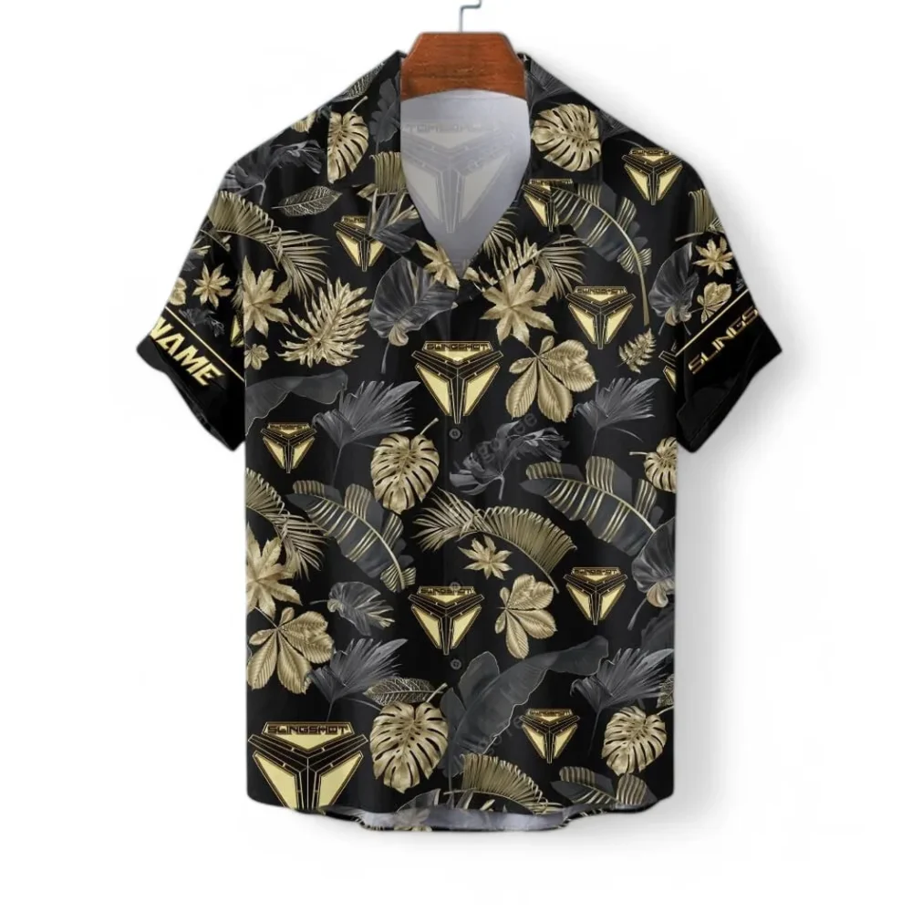 Three-Wheeler Hawaiian Shirt Exclusive Logo, Drift-Ready Button Shirt CAR139 - Image 3