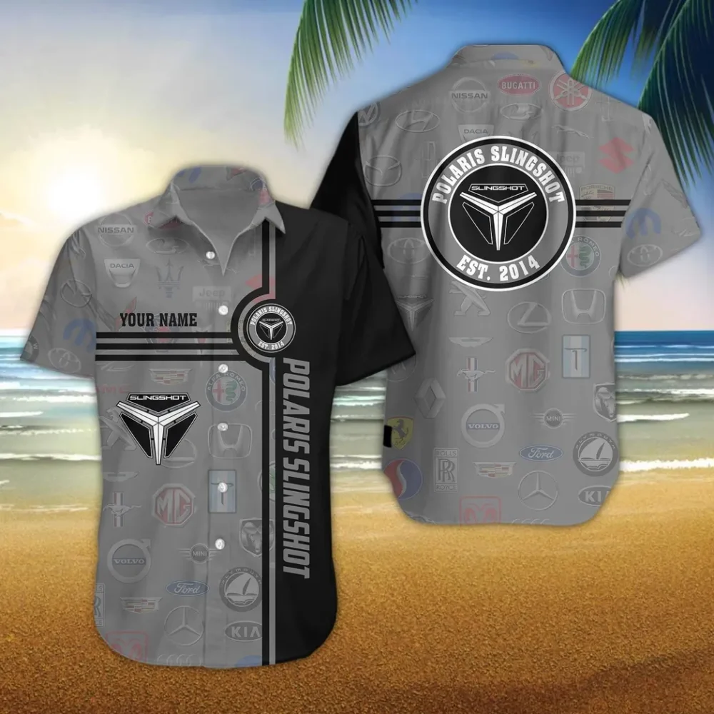 Open-Air Vehicle Hawaiian Shirt Exclusive Logo, Motorsport Vibe Button Shirt CAR174 - Image 3
