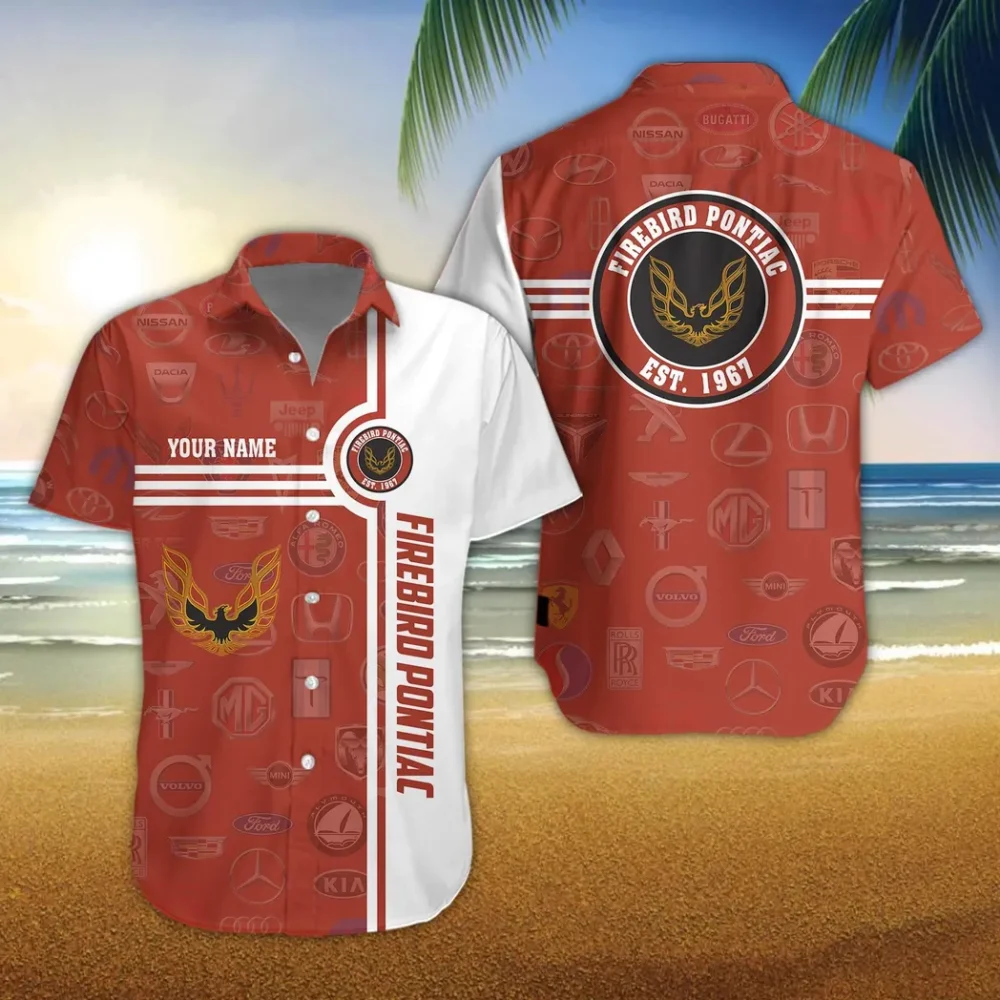 Iconic Vehicle Hawaiian Shirt Exclusive Logo, Bold Driver Button Shirt CAR174 - Image 3