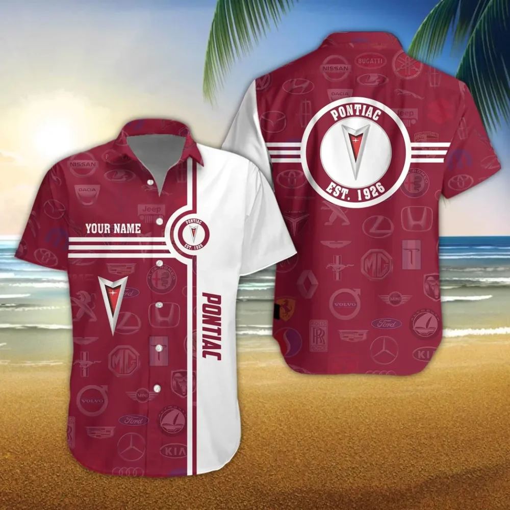 Retro Coupe Hawaiian Shirt Exclusive Logo, Drift-Ready Button Shirt CAR174 - Image 3