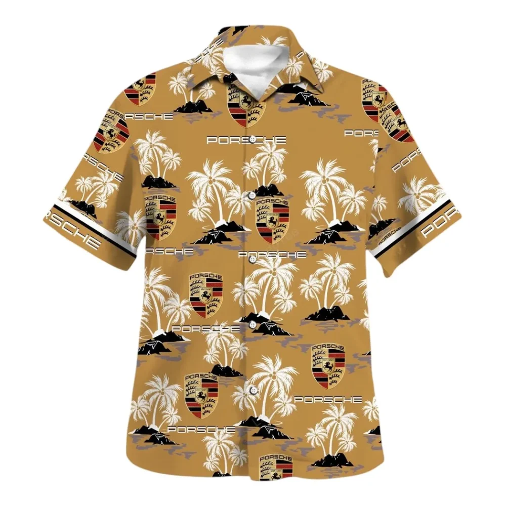 Sports Car Hawaiian Shirt Exclusive Logo, Auto Fan Button Shirt CAR144 - Image 2