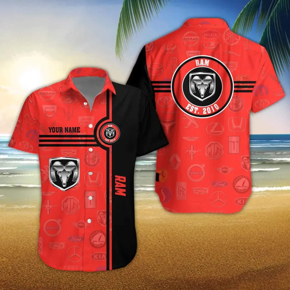 Hauling Truck Hawaiian Shirt Exclusive Logo, Road-Trip Ready Button Shirt CAR174 - Image 3
