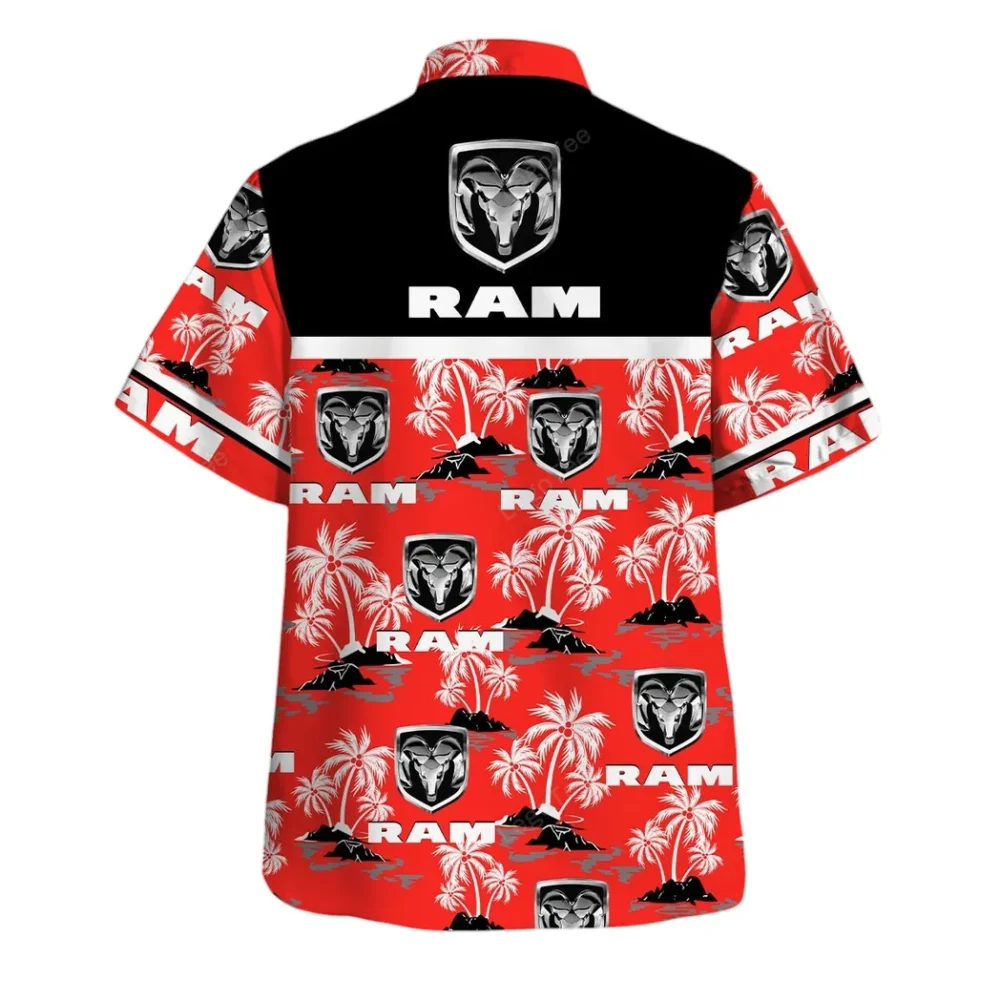 Full-Size Pickup Hawaiian Shirt Exclusive Logo, Hot Rod Button Shirt CAR144 - Image 3
