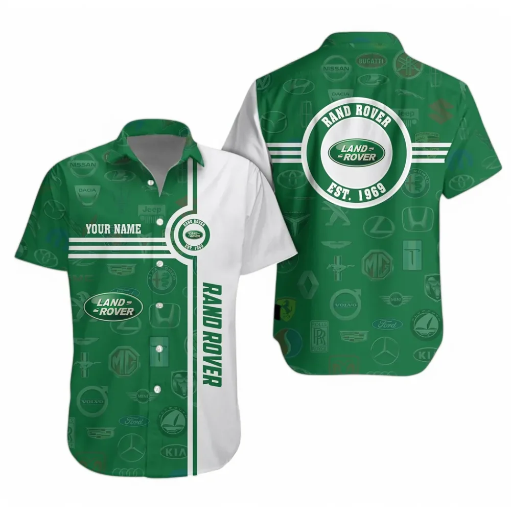 Luxury Off-Road SUV Hawaiian Shirt Exclusive Logo, Custom Garage Button Shirt CAR174 - Image 2