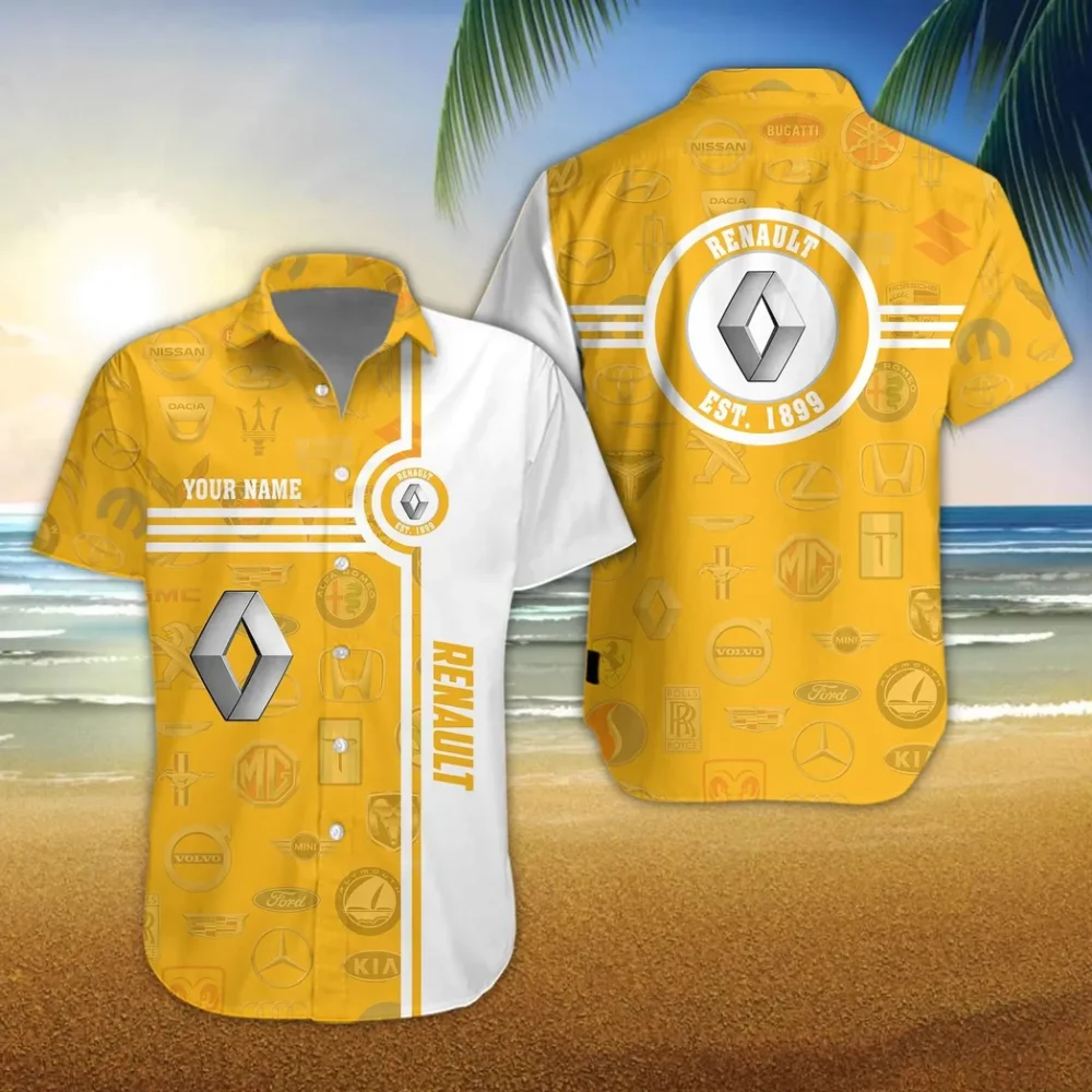 French Car Hawaiian Shirt Exclusive Logo, Rider's Paradise Button Shirt CAR174 - Image 3