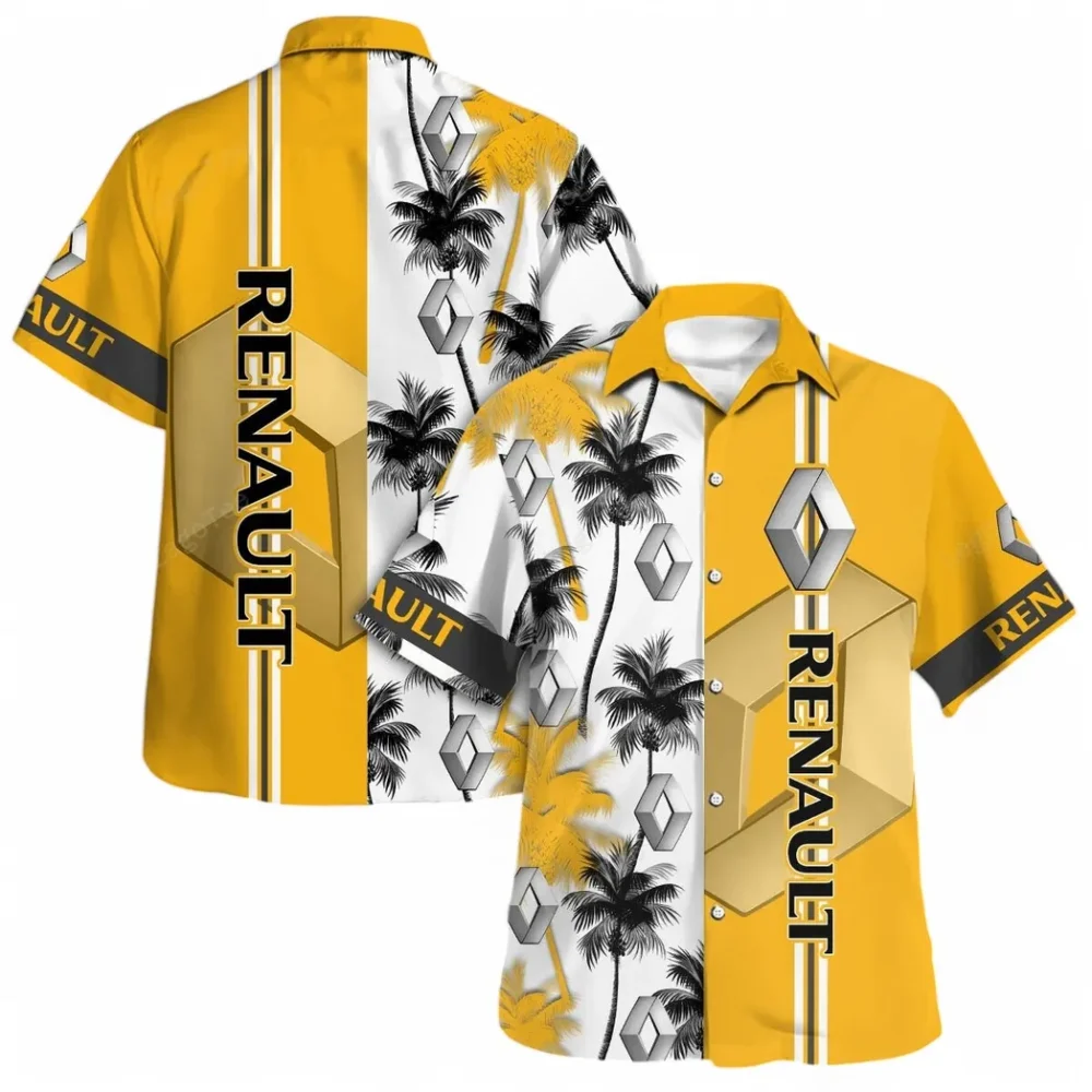 European Automobile Hawaiian Shirt Exclusive Logo, Motorsport Vibe Button Shirt CAR143 - Image 4