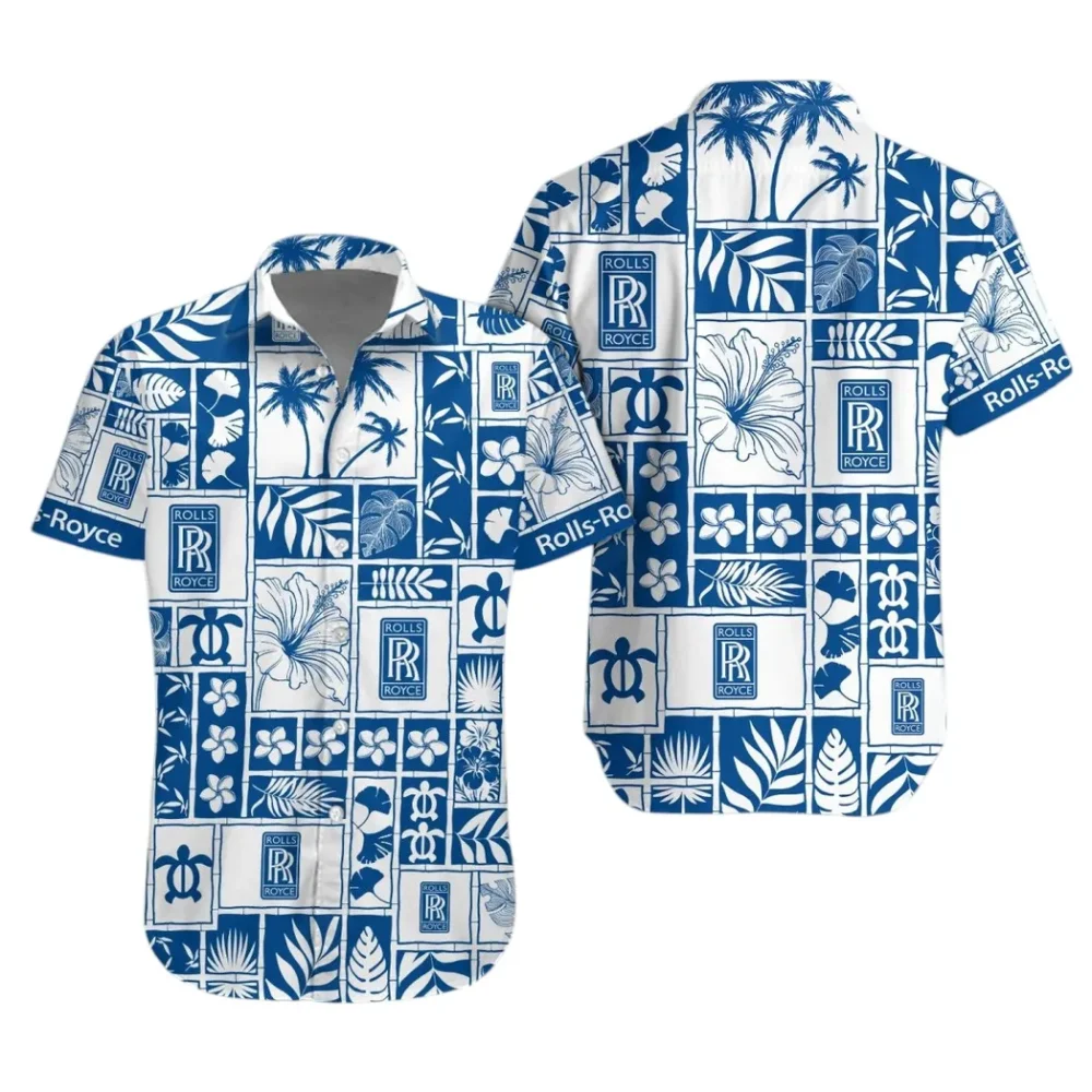 Ultra-Luxury Car Hawaiian Shirt Exclusive Logo, Street-Ready Button Shirt CAR350 - Image 2