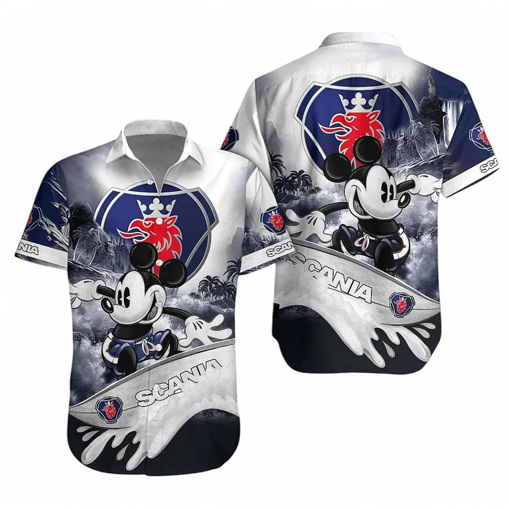 Logistics Truck Hawaiian Shirt Exclusive Logo, Engine Lover Button Shirt CAR151 - Image 3