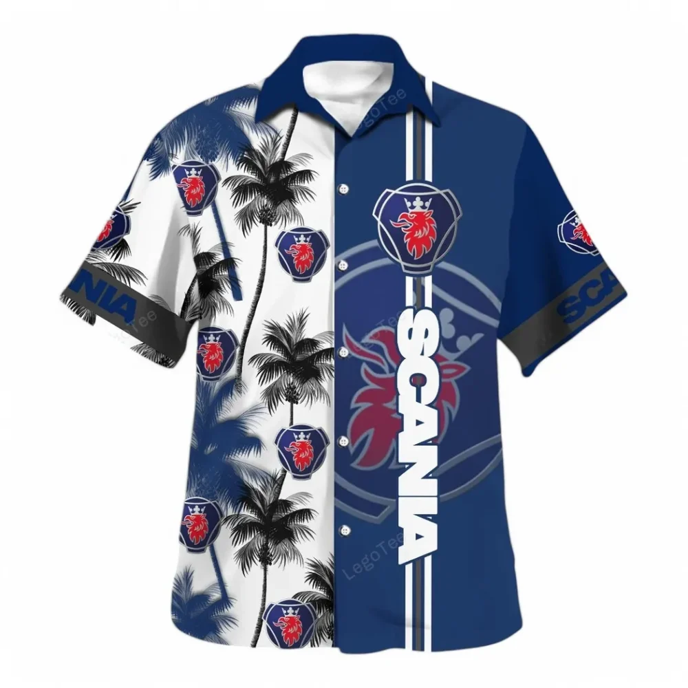 Long-Haul Vehicle Hawaiian Shirt Exclusive Logo, Bold Driver Button Shirt CAR143 - Image 2