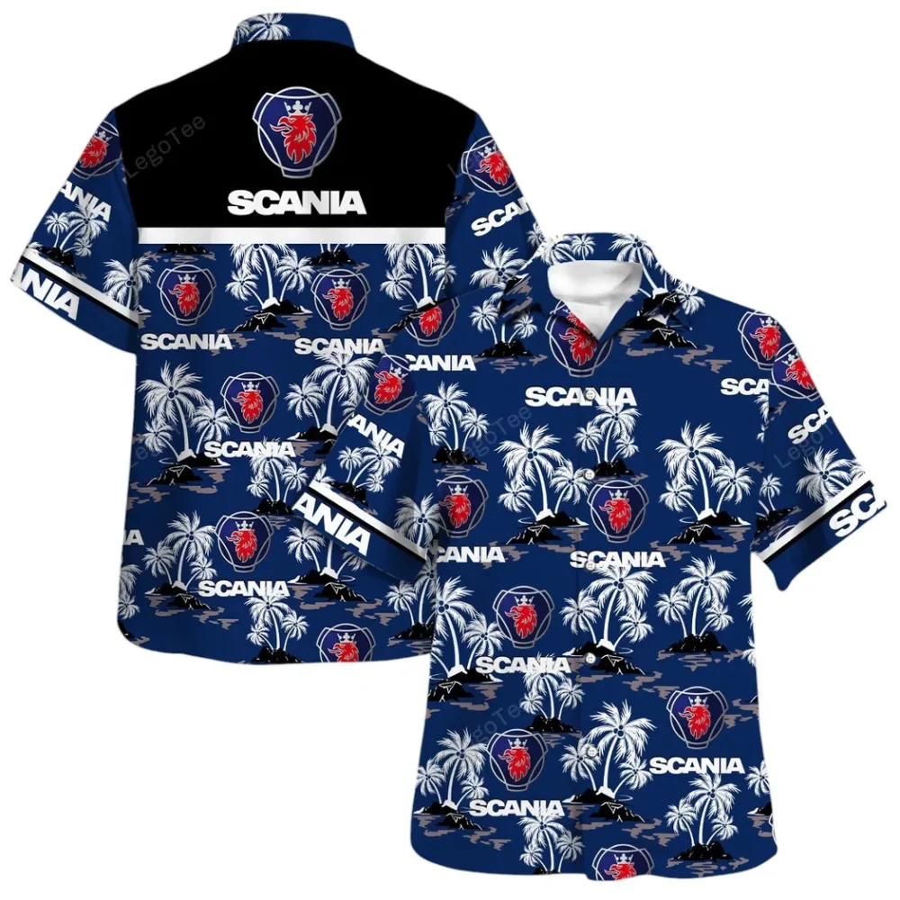 Industrial Vehicle Hawaiian Shirt Exclusive Logo, Motor Culture Button Shirt CAR144 - Image 4