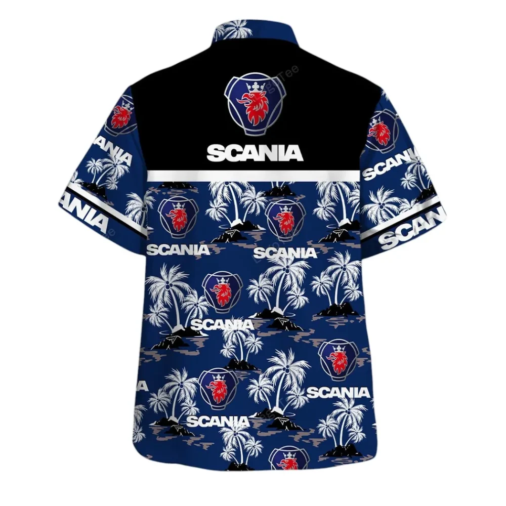 Industrial Vehicle Hawaiian Shirt Exclusive Logo, Motor Culture Button Shirt CAR144 - Image 3