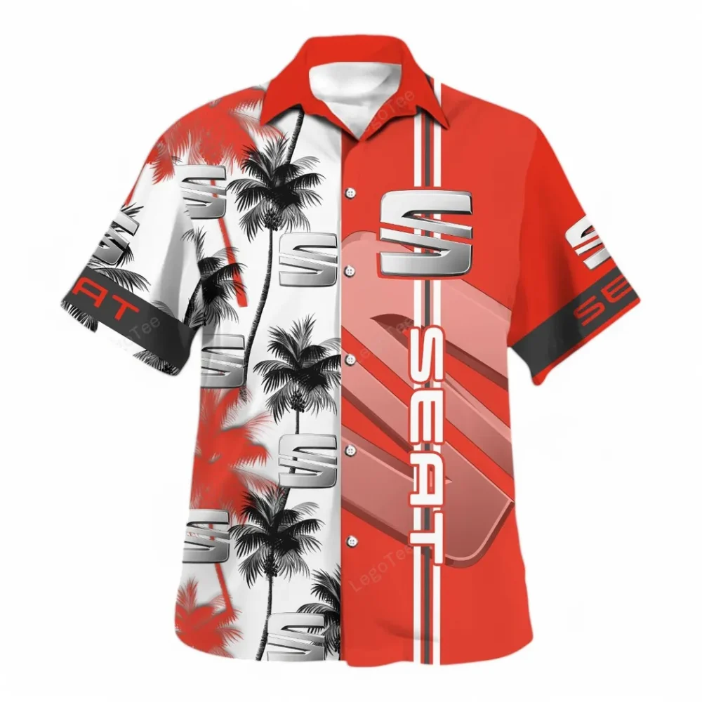 Eco-Friendly Ride Hawaiian Shirt Exclusive Logo, Motor Culture Button Shirt CAR143 - Image 2