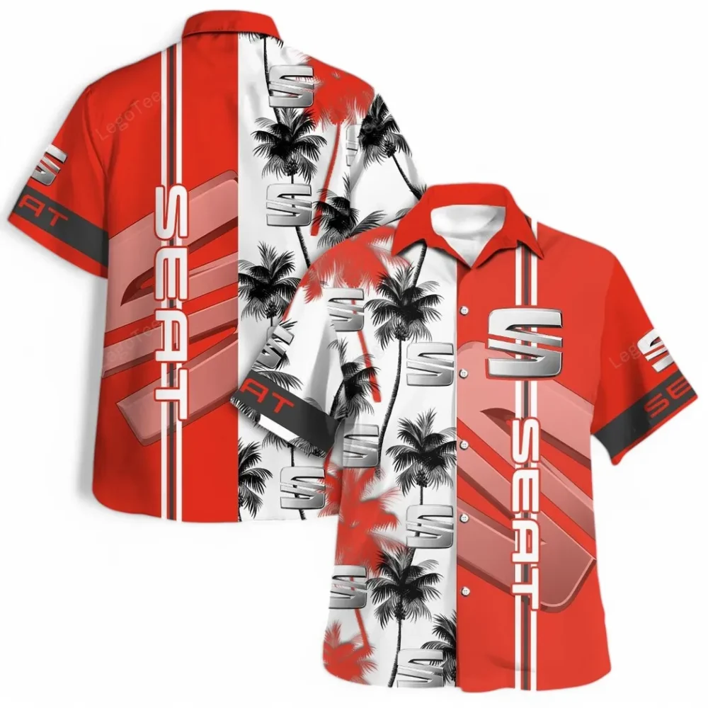 Eco-Friendly Ride Hawaiian Shirt Exclusive Logo, Motor Culture Button Shirt CAR143 - Image 4
