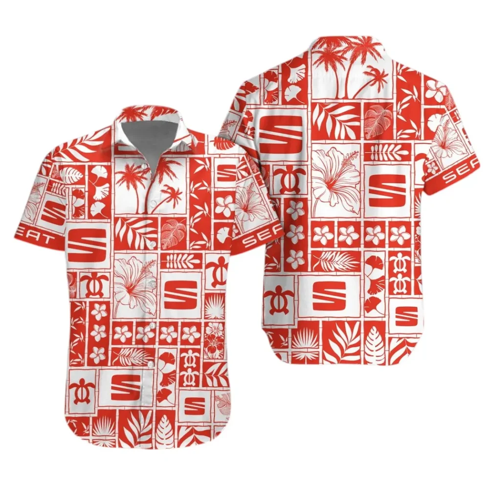 Sporty Hatch Hawaiian Shirt Exclusive Logo, Road-Trip Ready Button Shirt CAR350 - Image 2