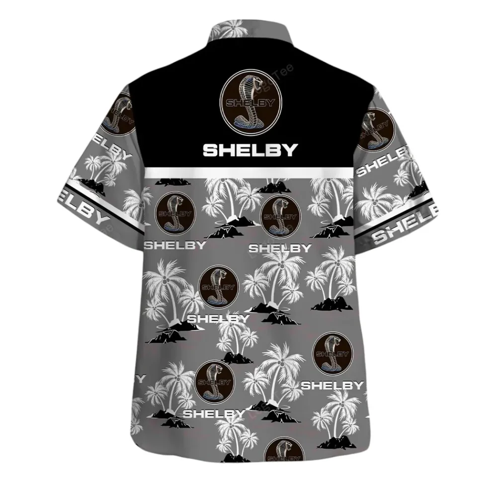 High-Horsepower Hawaiian Shirt Exclusive Logo, Retro Driver Button Shirt CAR144 - Image 3