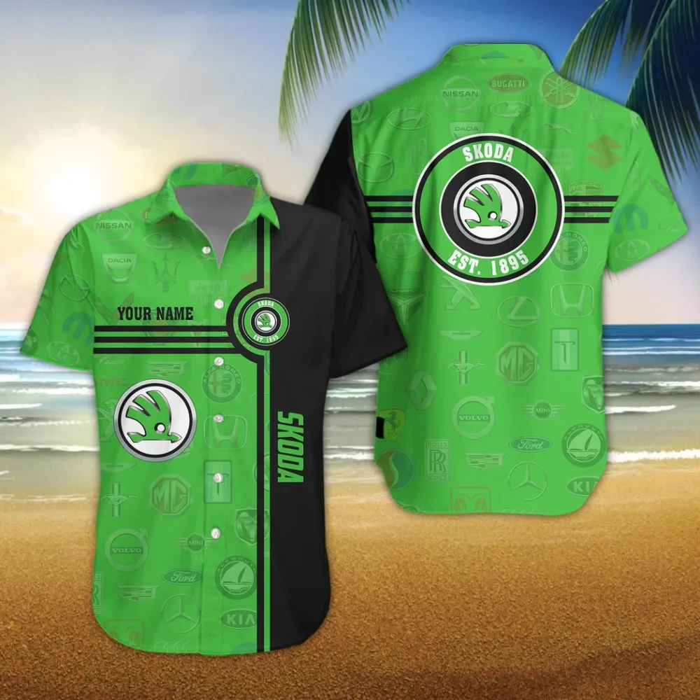 Everyday Driver Hawaiian Shirt Exclusive Logo, Summer Garage Button Shirt CAR174 - Image 3