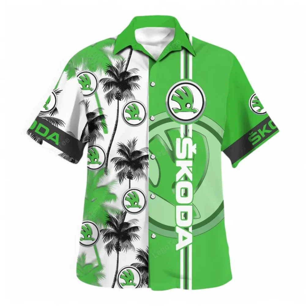 City-Friendly Auto Hawaiian Shirt Exclusive Logo, Open Road Button Shirt CAR143 - Image 2