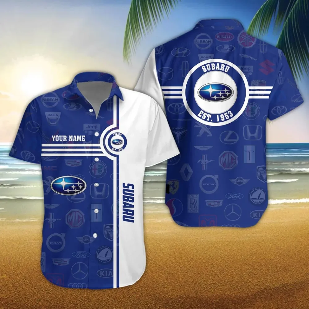 All-Wheel Drive Car Hawaiian Shirt Exclusive Logo, Car Meet Button Shirt CAR174 - Image 3