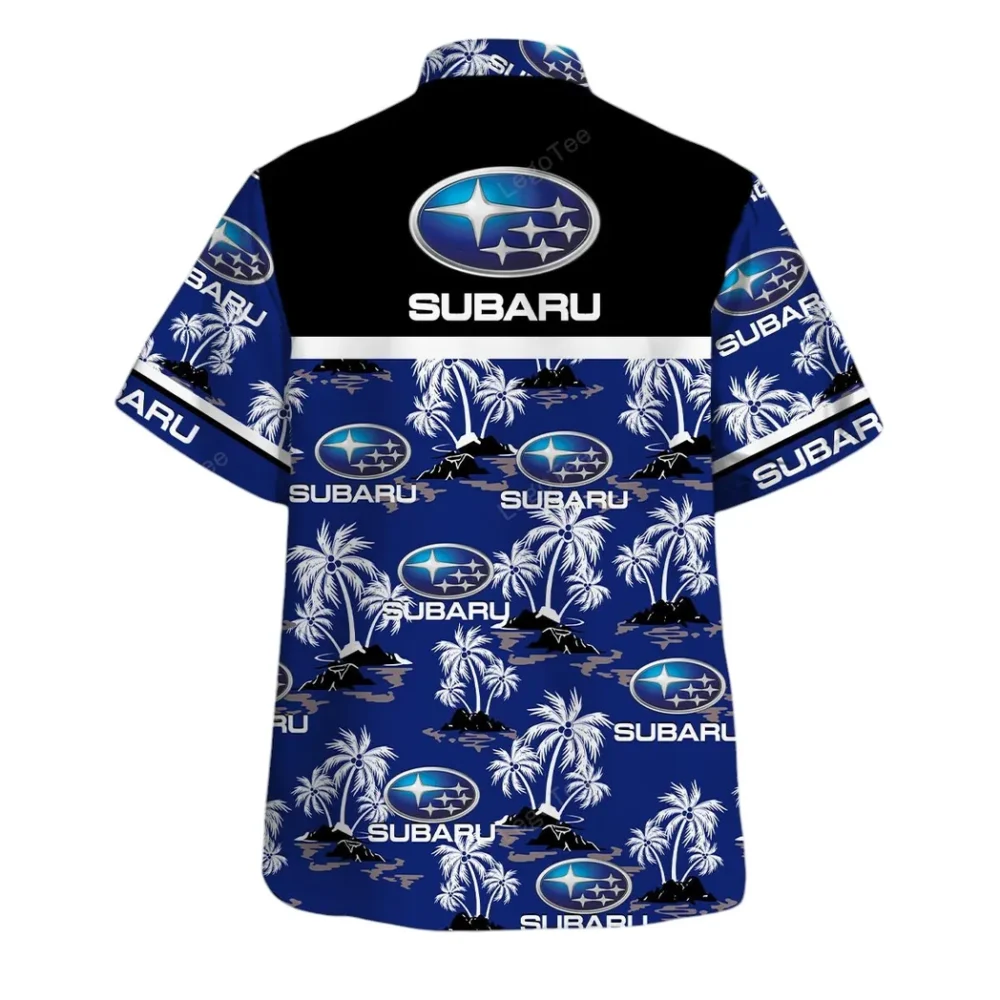 Rally-Inspired Car Hawaiian Shirt Exclusive Logo, Summer Garage Button Shirt CAR144 - Image 3