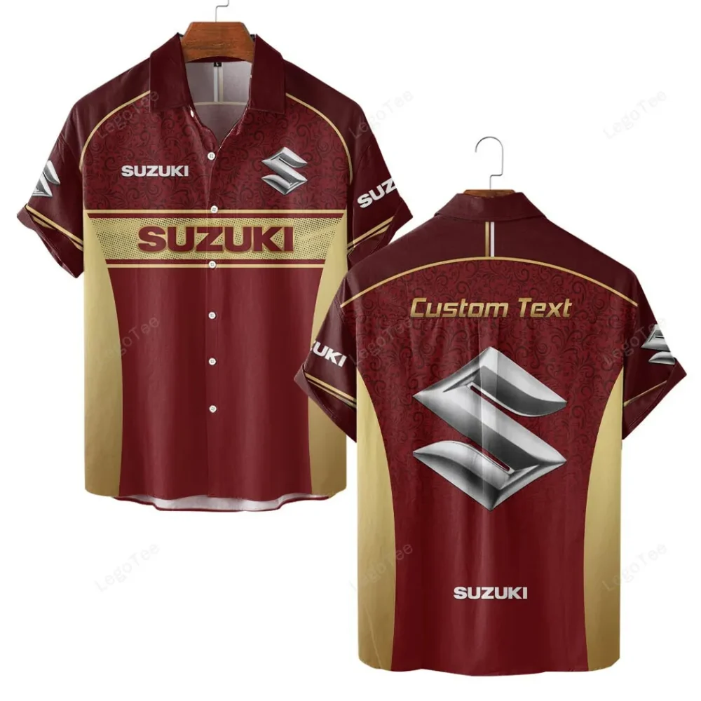 Superbike Hawaiian Shirt Exclusive Logo, Chrome Wave Button Shirt CAR137 - Image 2