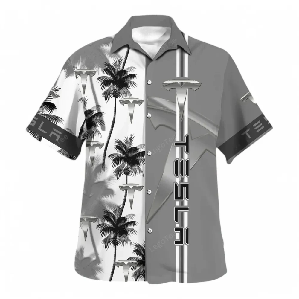 Futuristic Ride Hawaiian Shirt Exclusive Logo, Road Life Button Shirt CAR143 - Image 2