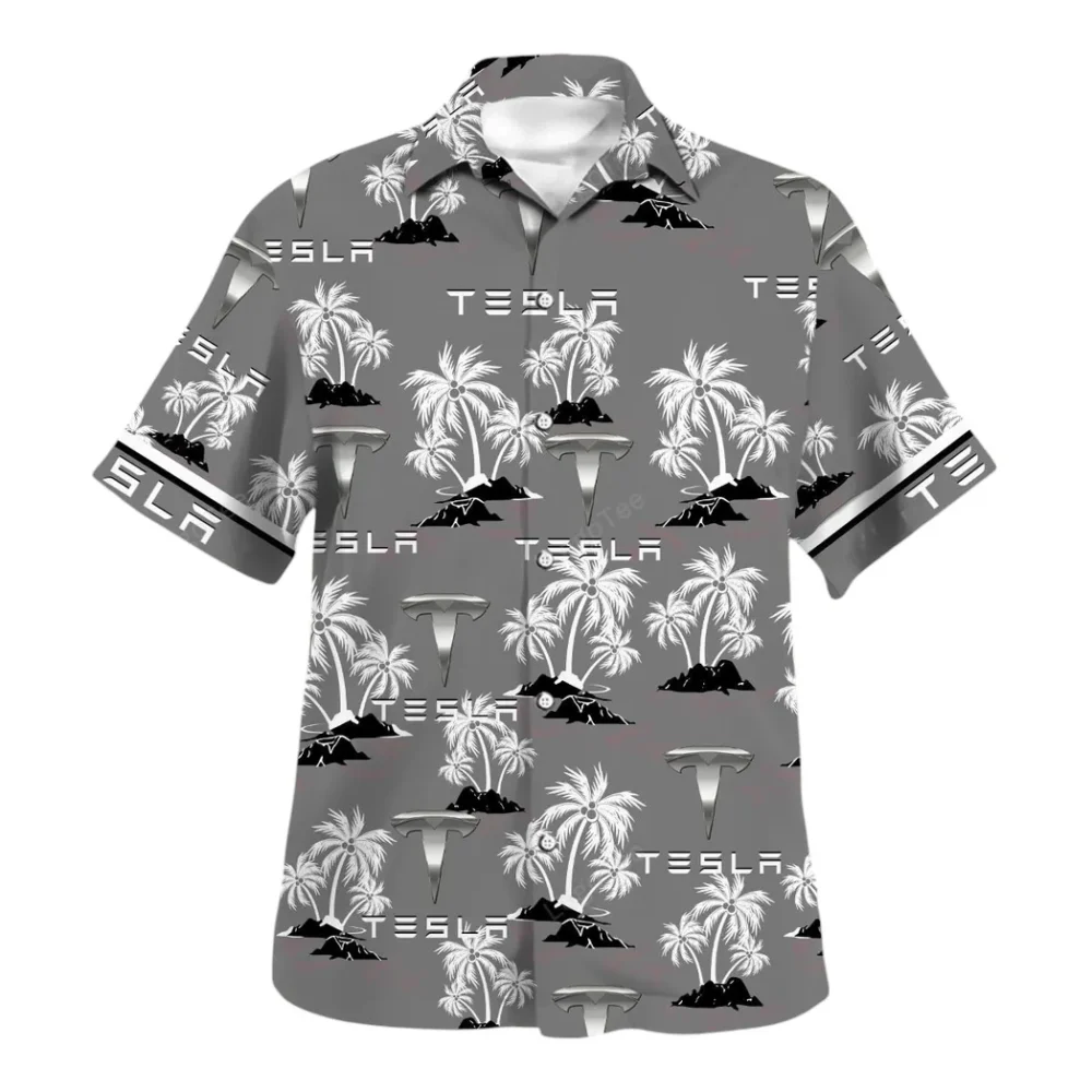 EV Sedan Hawaiian Shirt Exclusive Logo, Street Racer Button Shirt CAR144 - Image 2