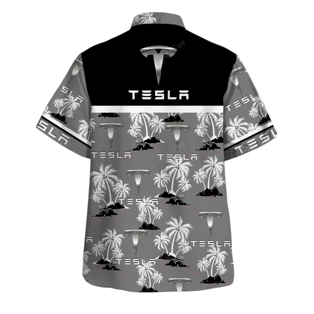 EV Sedan Hawaiian Shirt Exclusive Logo, Street Racer Button Shirt CAR144 - Image 3