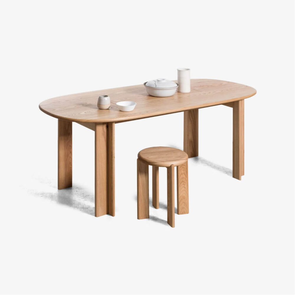 Hamilton Solid Wood Side Table Minimal Profile